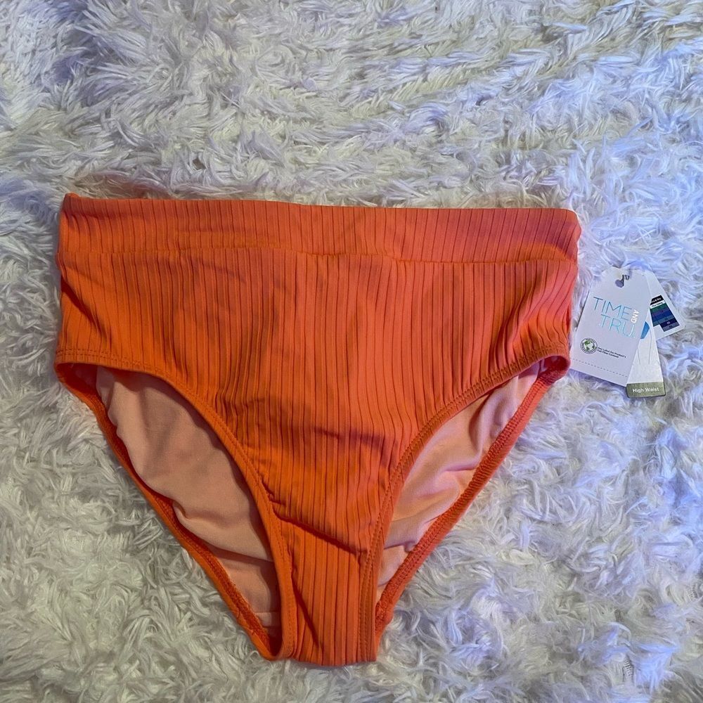 *NWT* Time And Tru Women’s Small Neon Orange Bikini Bottoms